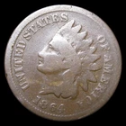 1864-L Pointed Bust Initial L Indian Cent Penny --- Nice DetaiL Coin ---- #PP441