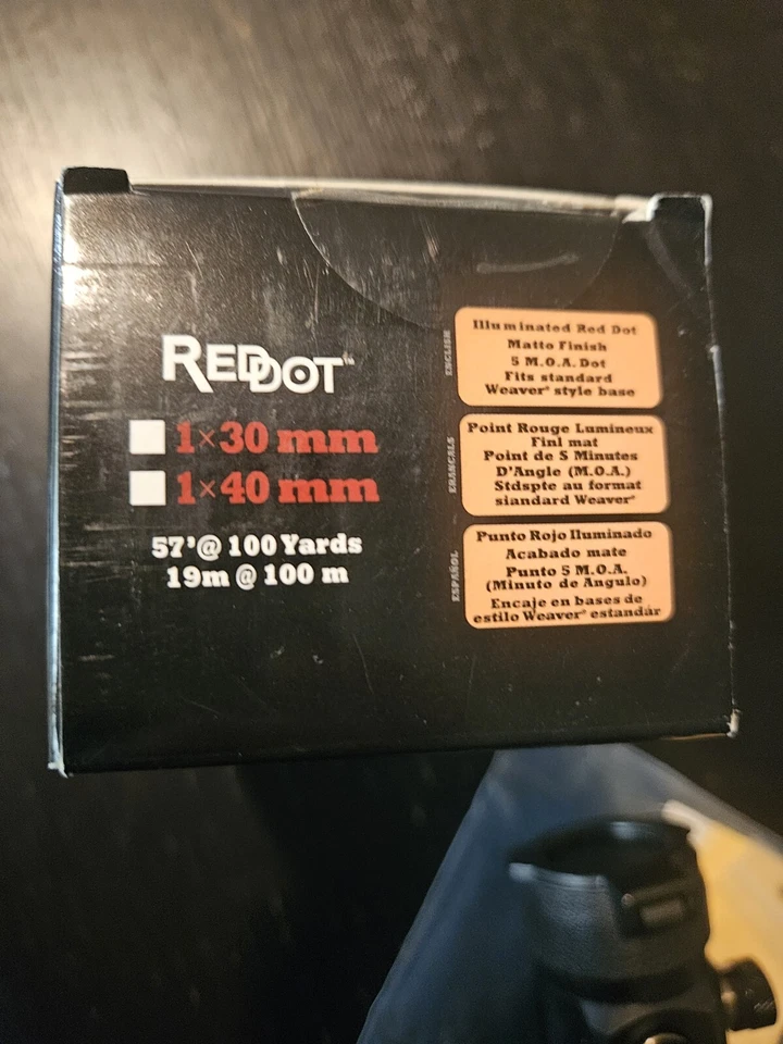Mira de punto rojo 1 x 40 visera riel de 20 mm, de mira Ek Archery Research  Foto 2 de 4