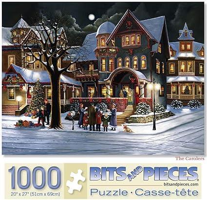 Rompecabezas de bits y piezas; The Carolers de H. Hargrove; 1000 piezas - Imagen 1 de 2