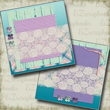 Pretty Lace NPM - 2 Premade Scrapbook Pages - EZ Layout 4963