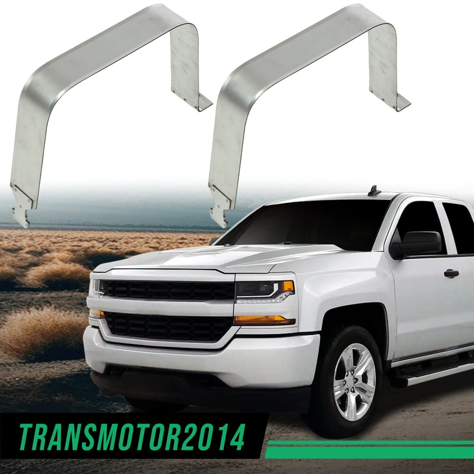 Par de correas para tanque de combustible aptas para 99-19 Chevy Silverado GMC Sierra 1500 2500 3500 Foto 2 de 4