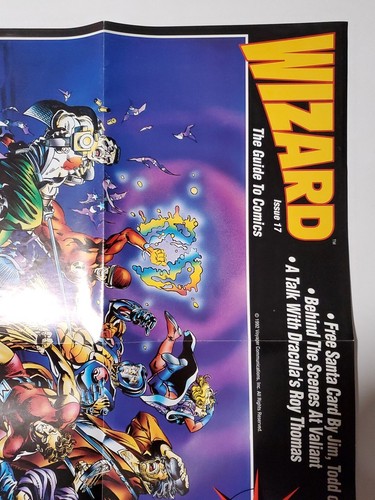 1992 VALIANT HEROES PROMO POSTER - Bob Layton Art - Wizard Issue 17 - 22x17" - Bild 3 von 6