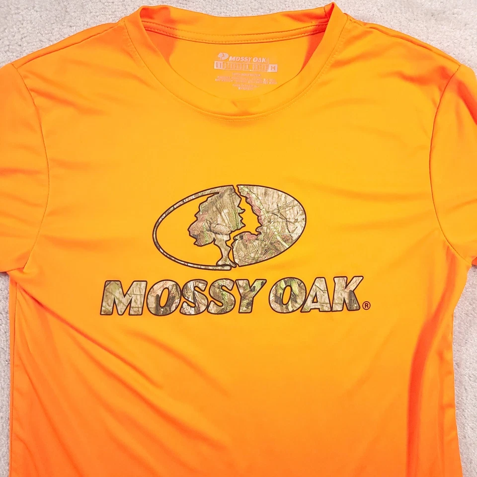 Рубашка мужская Mossy Oak средний размер оранжевая Staghorn Creek короткий рукав камуфляжный логотип для улицы - Изображение 3 из 4