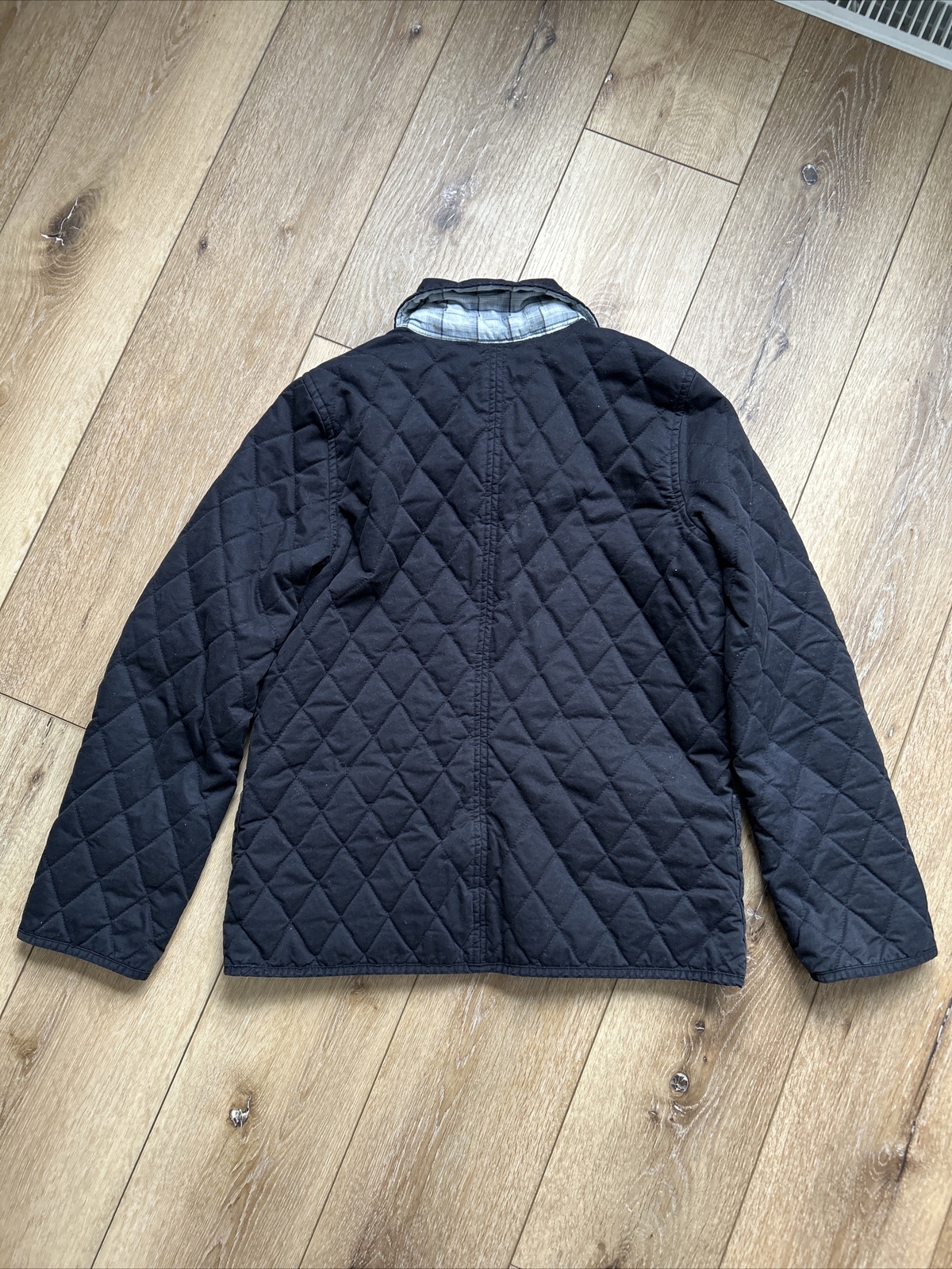 IZOD Womens Large Black Snap Front Long Sleeve Quilted Jacket image 5
