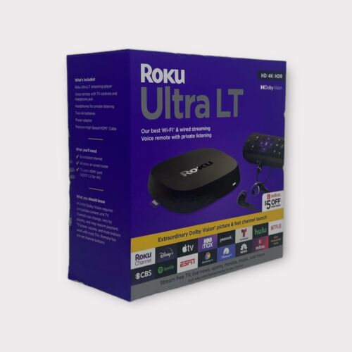 Roku Ultra 4K/HDR/Dolby Vision Streaming Device and Voice Remote Pro with  Rechargeable Battery Black 4802R - Best Buy