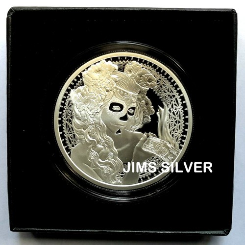 2019 2 Unzen Monster Round-Silver Shield DER DOLLARTOD Proof & COA (#320)! - Bild 5 von 6
