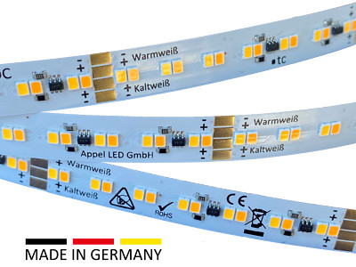 High Power CCT LED Streifen 48 Watt/ Meter Lichtfarbe 2200k und  5700k CRI 95