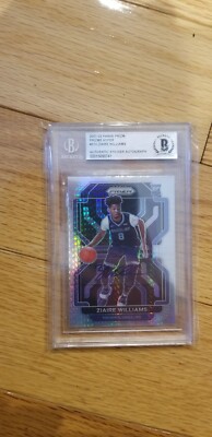 2021-22 Panini Prizm Hyper #313 Ziaire Williams RC Auto BGS Auth