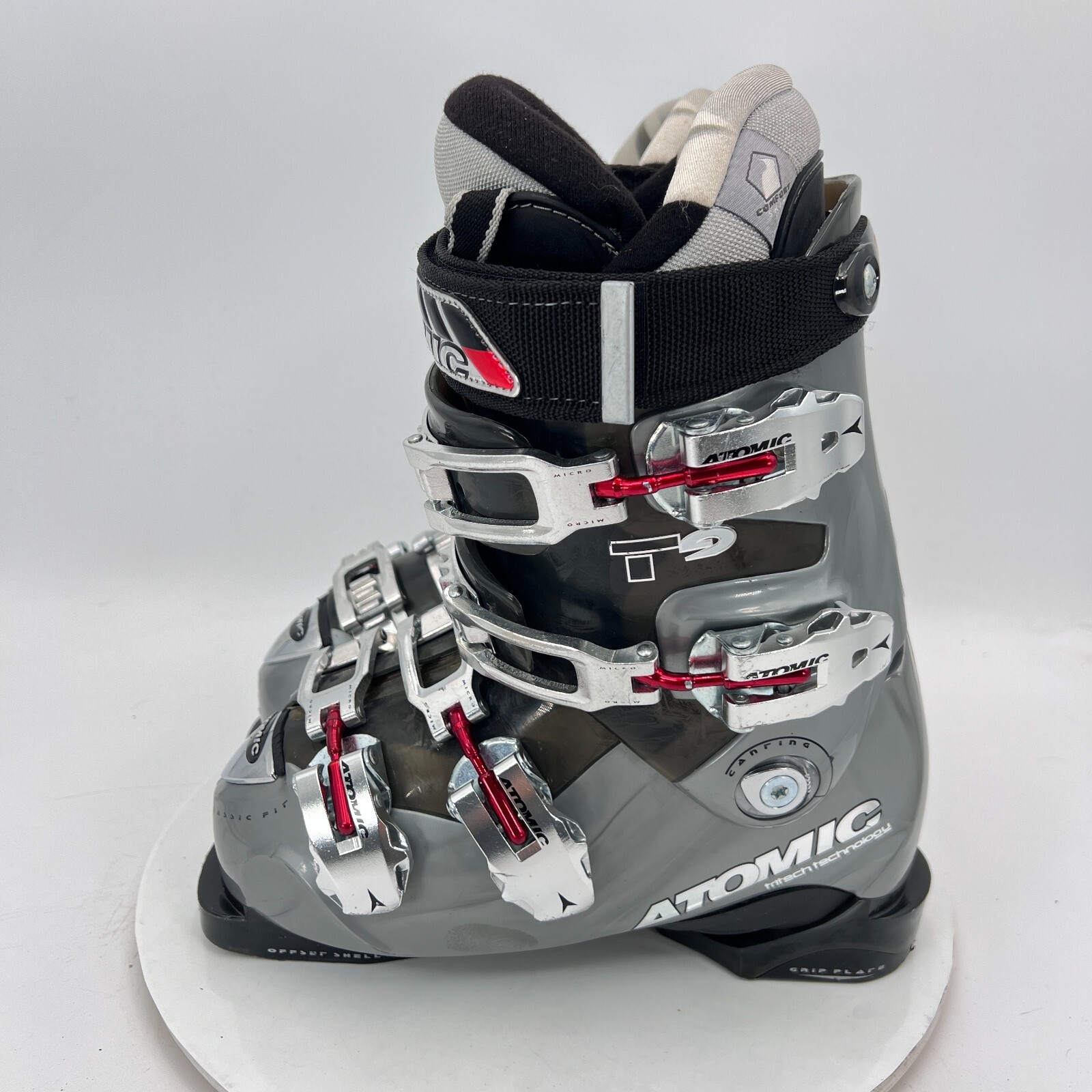 SALOMON Scarpone da sci Atomic misura 23 5 277 mm grigio rosso cinturino fibbia flessibile verticale