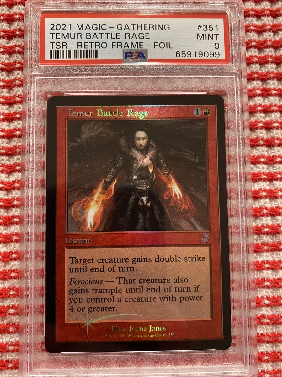PSA 9 Mint Pop 1 MTG Temur Battle Rage Foil X1 Time Spiral