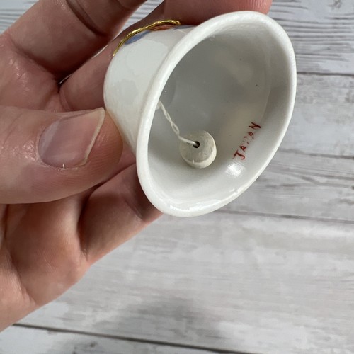 Vintage "Don't Open Until Christmas" Bell Ornament White Hand Painted Japan - Picture 8 of 9