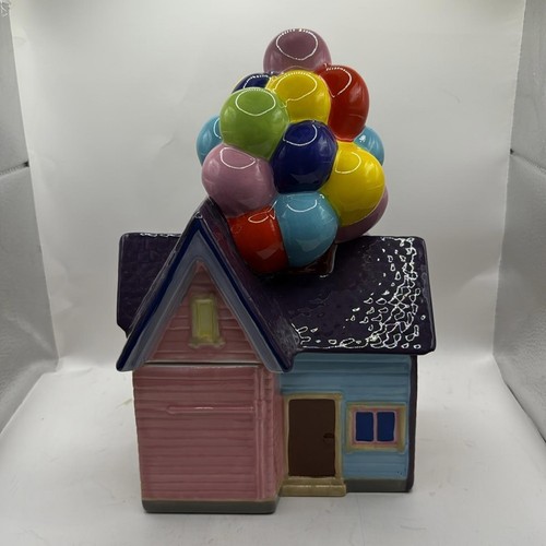 Disney Up House Ceramic Cookie Jar Carl Balloon Figure Pixar Collectible Decor - Picture 2 of 15