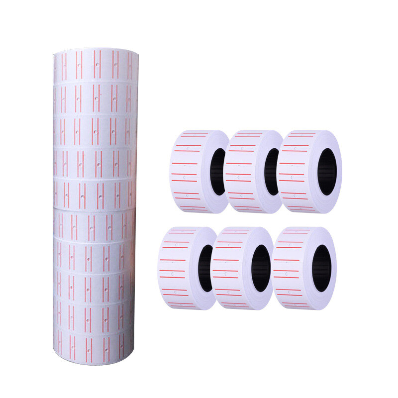10 Rolls Price Machine Labels Paper White Pricemarker Label Stickers