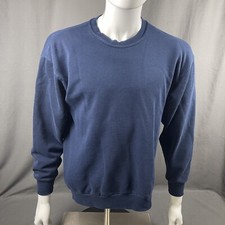 Jerzees Vintage Dark Blue Blank Made in USA NuBlend 50/50 Sweatshirt Size Large