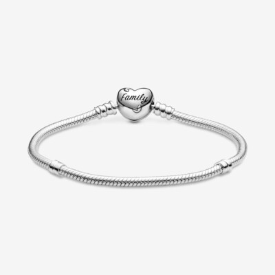 Pandora Moments S925 Family Tree Heart Clasp Bracelet
