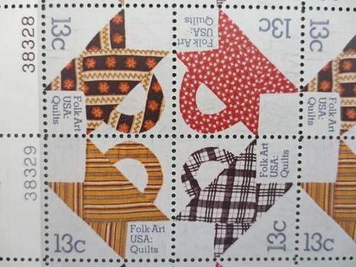DOC Scott #1745-48 Quilts Basket Design 13¢ 1978 Sheet of 40 MNH XF - Picture 2 of 4