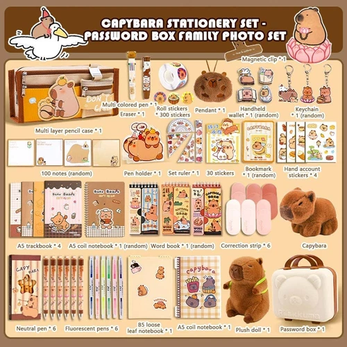 Pencil Case Capybara Stationery Set Back-to-school Gift Kit  for Students - Picture 21 of 21