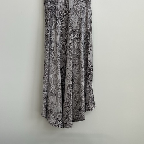 New White House Black Market 0 High Low Wrap Dress Midi Lunar Snake Sleeveless - Picture 12 of 14
