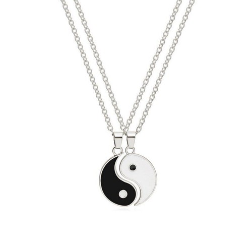 New 2Pcs Friendship Pendant Necklace Yin and Yang BFF Best Friends Jewelry Gifts - 第 9/9 張圖片