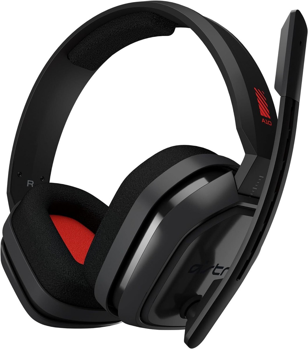 Astro A10 gaming wired headset headphones with mic black red compatible  with pc