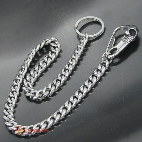 Grande Fibbia Teschio Acciaio Inox Portachiavi Portachiavi Gancio Clip FOB - Foto 26 di 27