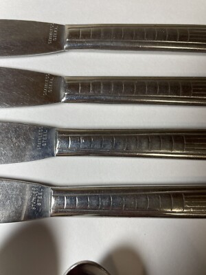 E.C.L. 188 Stainless Flatware Set 14 Pieces - 7 Knives 6 Spoons 1 Fork