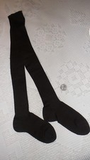 Antique Children's Early Dark Brown COTTON LONG STOCKINGS 20"
