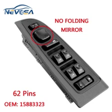 Power Window Switch W/ Panel For Cadillac Chevrolet GMC Sierra 03-07 15883323