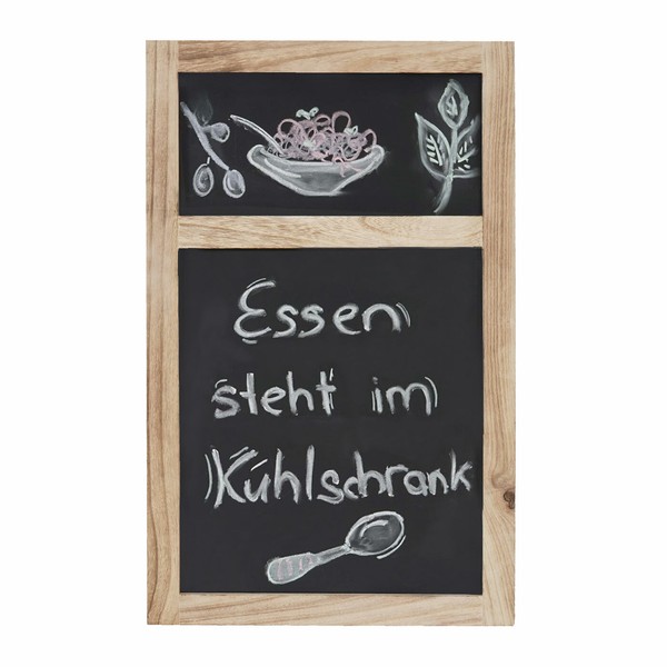 Werbetafel, 55X34X2Cm Shabby-Look Vintage Naturbraun, Wandtafel Kreidetafel-image