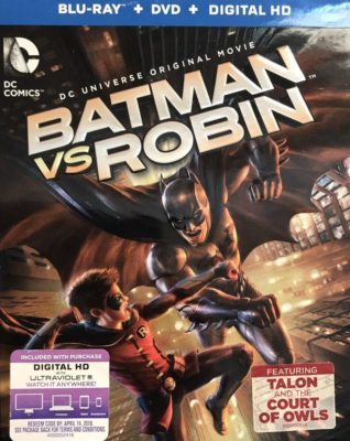 Batman vs Robin Blu Ray DVD Combo Set DC Animated Movie