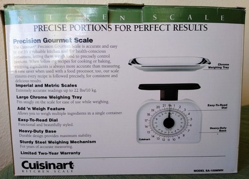 Cuisinart Precision Portion Scale SA 105 0-10 oz 0-300 g New In plastic - Picture 4 of 6