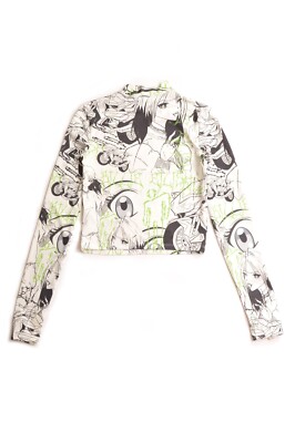 Bershka Billie Eilish 2020 Anime Full-Print Long Sleeve Top