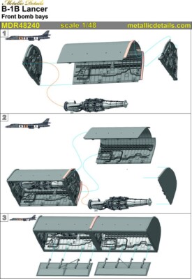 1/48 Metallic Details MDR48240 B-1B Lancer. Front Bomb bays