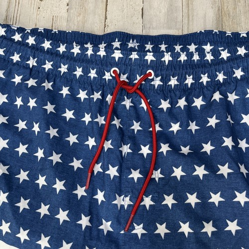 Old Navy Shorts Mens XXL Blue Stars Stripes Swim Trunks Mesh Lined Flag SPF 8" - Picture 4 of 8