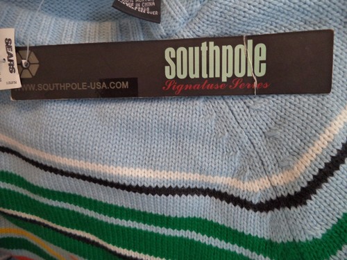 Boy's Multi-Color Southpole Striped Sweater. Medium. 100% Acrylic. Long Sleeve - Picture 7 of 8