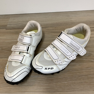 Shimano WM50 MTB Womens Pearl White SPD Cycling Shoes Cleats Size 40 US 