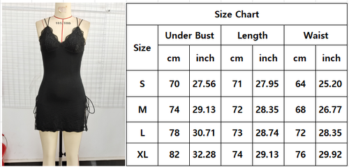 Women Sexy Lingerie Lace Dress Babydoll Side Split Full Slip Chemise Nightgown - Picture 4 of 27