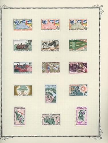 FRENCH AFRICA CENTRAL AFRICAN REPUBLIC Scott Album Page Lot #179 - SEE SCAN $$$