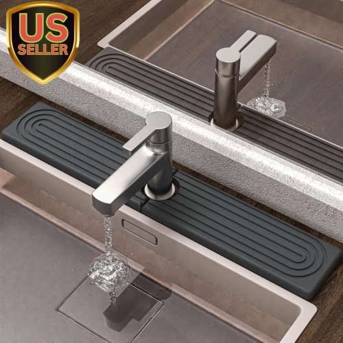 Faucet Mat for Kitchen Sink - Super Absorbent Diatomite Fast Drying Stone, Qu...