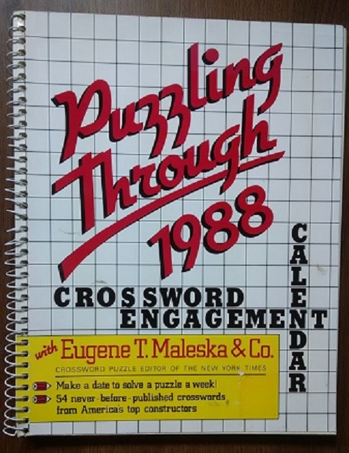 PUZZLING THROUGH 1988 VINTAGE NYT CROSSWORD CALENDAR MINT CONDITION