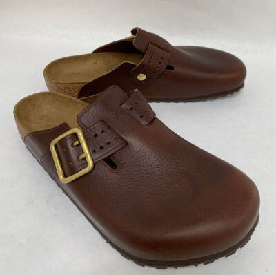 Birkenstock New with Box Boston Bold Gap Roast Leather Narrow