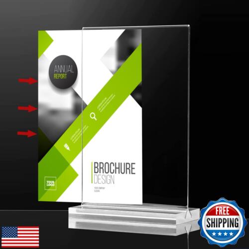 3 Pack 11 x 17 Inches Acrylic Sign Holder - Clear T Shaped Table Menu Display - Picture 4 of 5