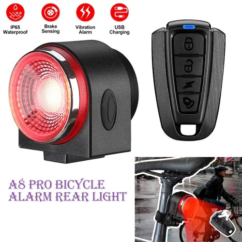 A8Pro Fahrradalarme Fahrrad Rücklicht Bremsensensor Fahrradlampe Diebstahlwarner