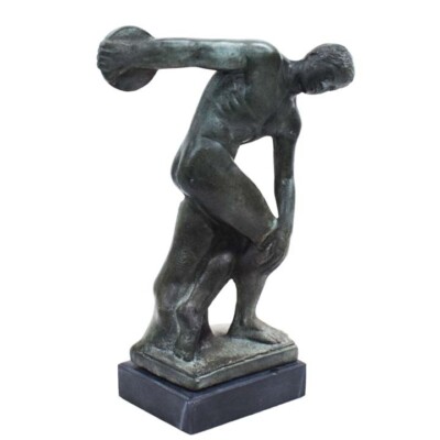 Discus Thrower Athlete quality sculpture handmade plaster artifact bronze effect
