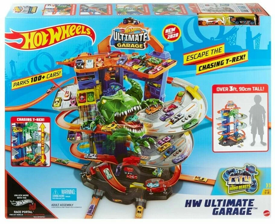 Wheels City T-Rex Ultimate Garage Multi Level 100 Cars Parking Toy Gift eBay