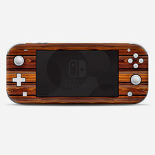 Skins Decals wrap for Nintendo Switch Lite - Red Deep Mahogany Wood Pattern