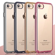 Luxury Silicone Crystal Clear Case Rubber Shockproof for Apple iPhone 8 / 7 Plus