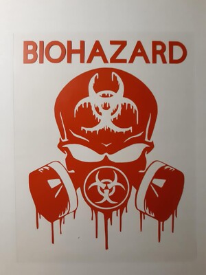 BIOHAZARD HARDCORE PUNK RED VINYL CAR WINDOW DECAL | eBay