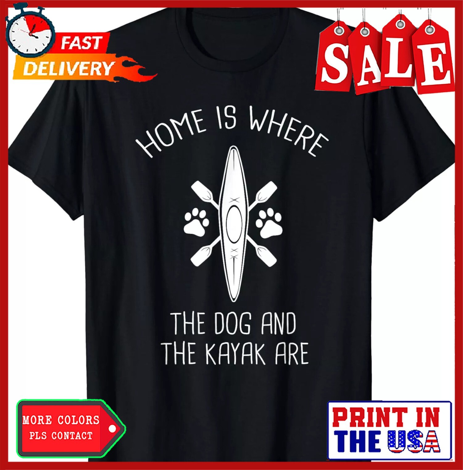 Ing Gift Outdoors Dog And Kayak Gift Unisex T-shirt