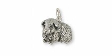 Guinea Pig Charm Jewelry Sterling Silver Handmade Piggie Charm GP8-C